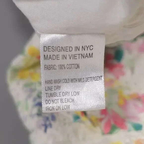 NWOT YUMI KIM Mini Dress Size 0 Be The One Floral Eyelet Cotton Mulberry Ivory